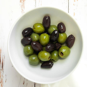 Olives BIO - Cocktail Vertes & Violettes entières (5kg)