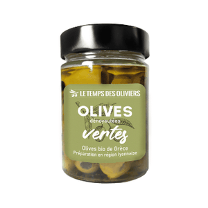 Bocal 270g - Olives vertes dénoyautées bio (lot de 12)