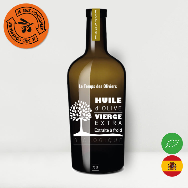 Huile d'olive bio - Espagne 1er Prix (Bouteille 75cl) – Huileetoliveenvrac  - Le Temps des Oliviers