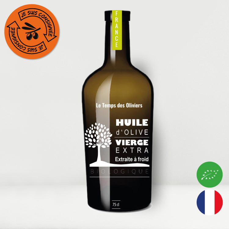 Huile d'olive bio - France (Bouteille 50cl - lot de 6) – Huileetoliveenvrac  - Le Temps des Oliviers