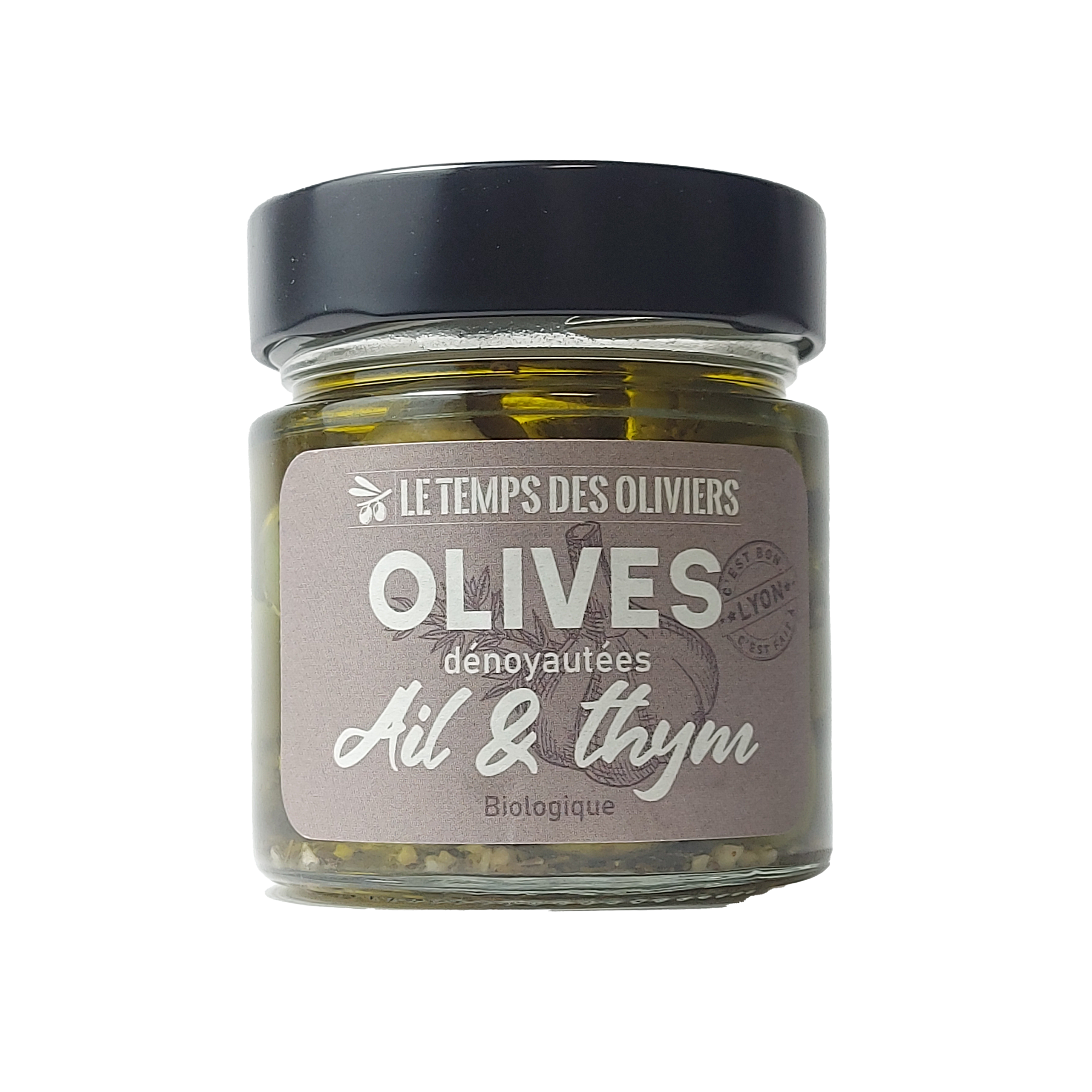 Bocal 180g - Olives cocktail ail & thym bio (lot de 12)